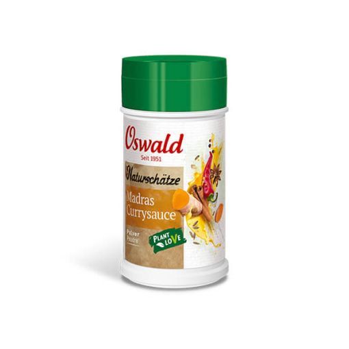 Kleine Dose Madras Currysauce Naturschätze, Saucen, Oswald